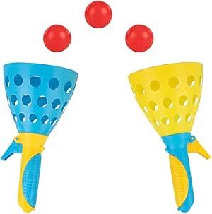 Bekijk leuke cadeautip : Idena 40251 - Vangbal spel XXL met 2 vangbekers, incl. 3 ballen